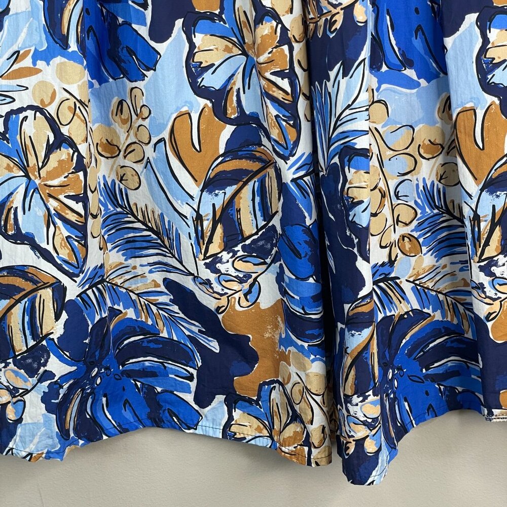 Senso Unico Italian Resortwear Skirt Small Art To Wear Midi HTF Tropical Travel - Picture 4 of 16